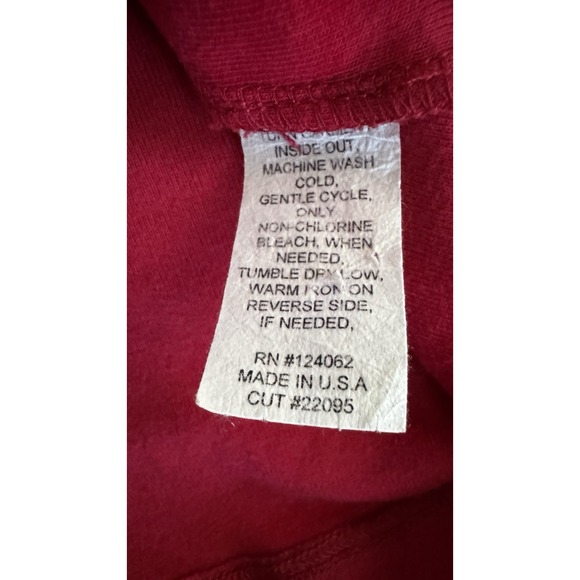 Vtg Red Christmas Pullover Shirt Santa Sleigh Reindeer Rhinestones Snowflake - Picture 12 of 16